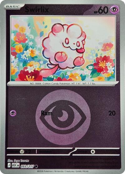 Swirlix (Energy Symbol Pattern) (ME: Ascended Heroes) Near Mint Reverse Holofoil - Nick Nack's Full Frontal Attack