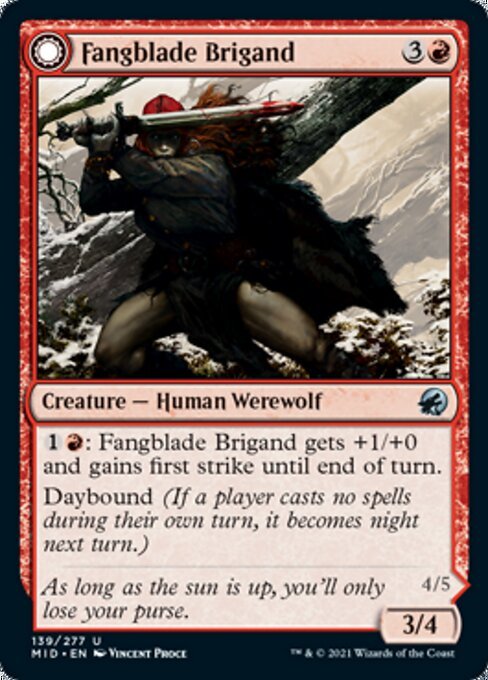 Fangblade Brigand / Fangblade Eviscerator (Innistrad: Midnight Hunt) Near Mint - Nick Nack's Full Frontal Attack