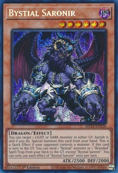 Bystial Saronir (25th Anniversary Tin: Dueling Heroes Mega Pack) Light Play 1st Edition - Nick Nack's Full Frontal Attack