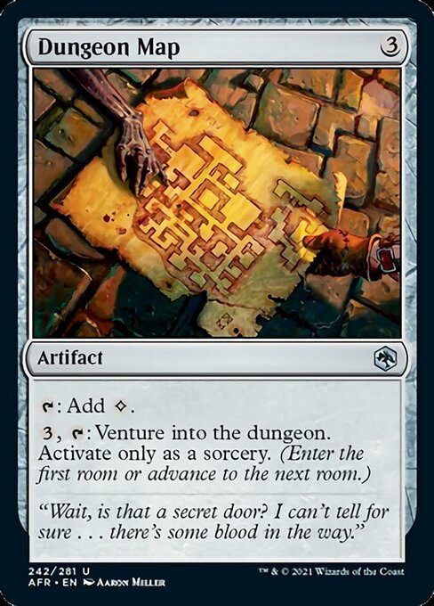 Dungeon Map (Adventures in the Forgotten Realms) Near Mint - Nick Nack's Full Frontal Attack