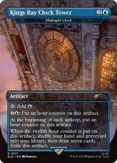 Kings Bay Clock Tower - Midnight Clock (Secret Lair) Near Mint - Nick Nack's Full Frontal Attack