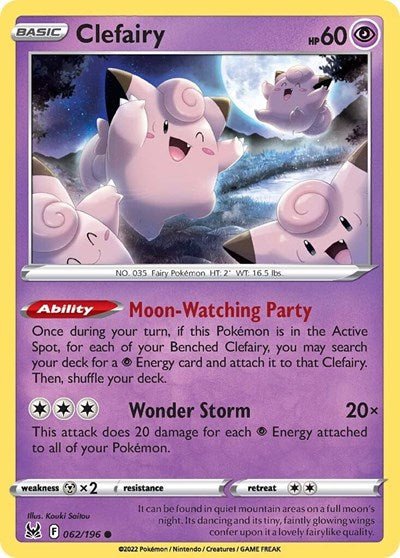 Clefairy (SWSH11: Lost Origin) Near Mint - Nick Nack's Full Frontal Attack