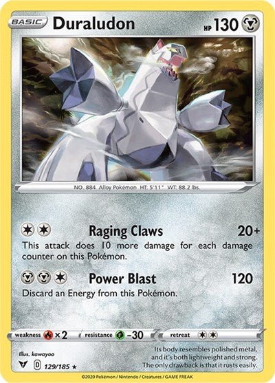 Duraludon (SWSH04: Vivid Voltage) Near Mint Holofoil - Nick Nack's Full Frontal Attack