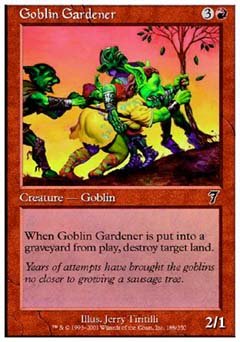 Goblin Gardener (7th Edition) Light Play Foil - Nick Nack's Full Frontal Attack