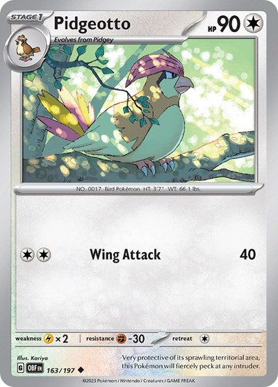 Pidgeotto (Scarlet and  Violet: Obsidian Flames) Near Mint