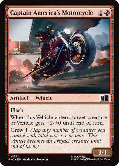 Captain America's Motorcycle (Commander: Marvel Super Heroes) Near Mint Foil