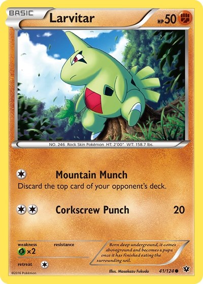 Larvitar (41) (XY - Fates Collide) Heavy Play