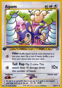 Aipom (Neo Genesis) Light Play 1st Edition