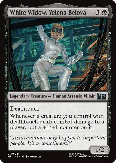 White Widow, Yelena Belova (Commander: Marvel Super Heroes) Near Mint Foil