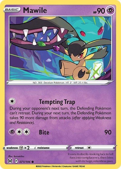 Mawile (SWSH11: Lost Origin) Near Mint - Nick Nack's Full Frontal Attack