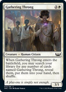 Gathering Throng (Streets of New Capenna) Near Mint - Nick Nack's Full Frontal Attack