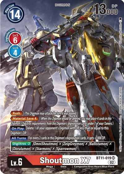 Shoutmon X7 (Alternate Art) (Dimensional Phase) Near Mint Foil