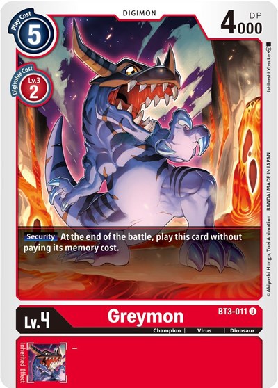 Greymon BT3-011 (Release Special Booster) Near Mint