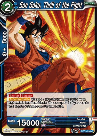 Son Goku, Thrill of the Fight (Impact Beyond Dimensions) Near Mint - Nick Nack's Full Frontal Attack