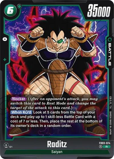 Raditz FB03-074 (Raging Roar) Near Mint Holofoil