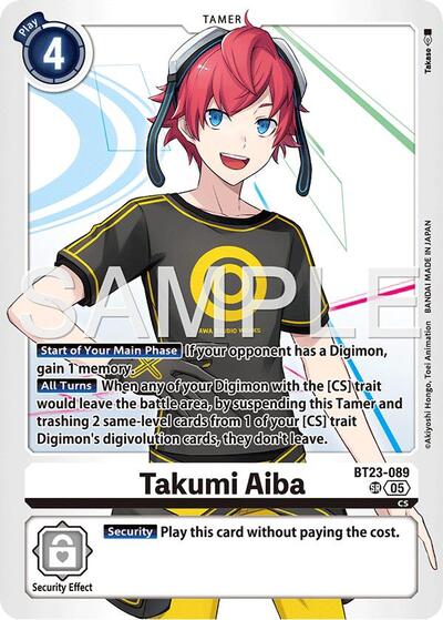 Takumi Aiba (Hackers' Slumber) Near Mint Foil