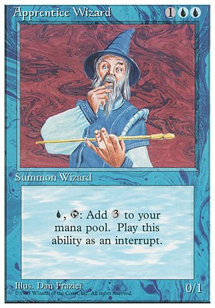 Apprentice Wizard (4th Edition) Light Play - Nick Nack's Full Frontal Attack