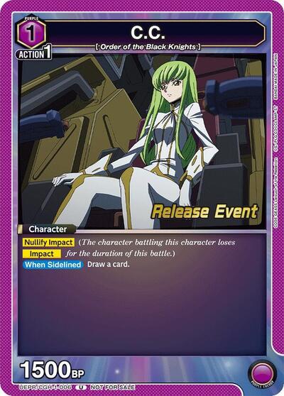 C.C. (006) (Code Geass: Lelouch of the Rebellion Release Event Cards) Near Mint - Nick Nack's Full Frontal Attack