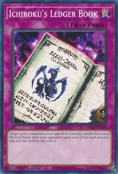 Ichiroku's Ledger Book (25th Anniversary Tin: Dueling Heroes Mega Pack) Light Play 1st Edition - Nick Nack's Full Frontal Attack