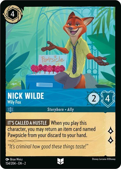Nick Wilde - Wily Fox (Rise of the Floodborn) Near Mint - Nick Nack's Full Frontal Attack