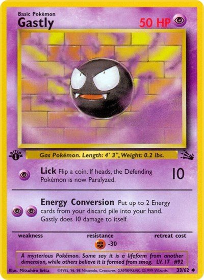 Gastly (Fossil) Light Play Unlimited - Nick Nack's Full Frontal Attack