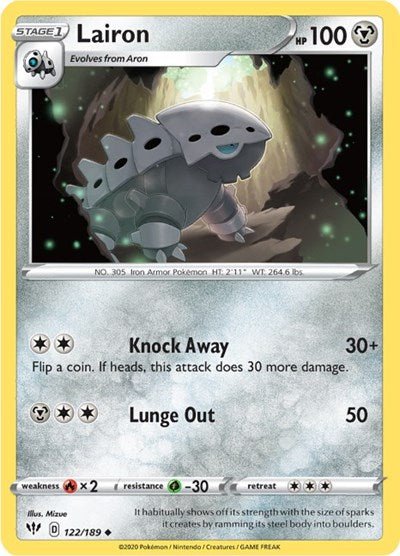 Lairon (SWSH03: Darkness Ablaze) Near Mint - Nick Nack's Full Frontal Attack