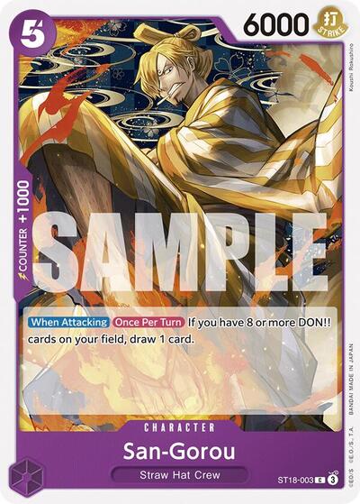 San - Gorou (Starter Deck 18: PURPLE Monkey.D.Luffy) Near Mint - Nick Nack's Full Frontal Attack