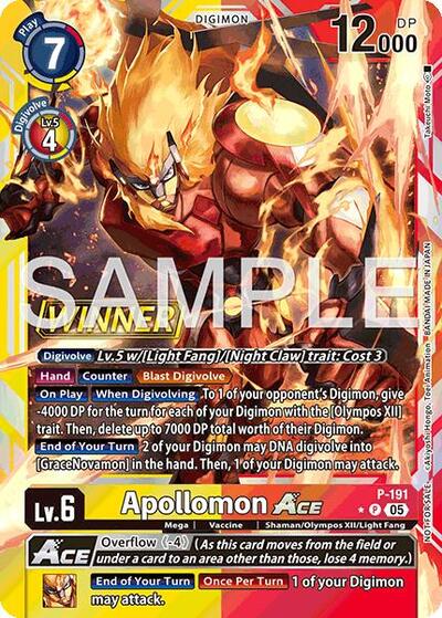 Apollomon ACE (Store Tournament 2025 Vol.3 Winner Pack) (Digimon Promotion Cards) Near Mint Foil