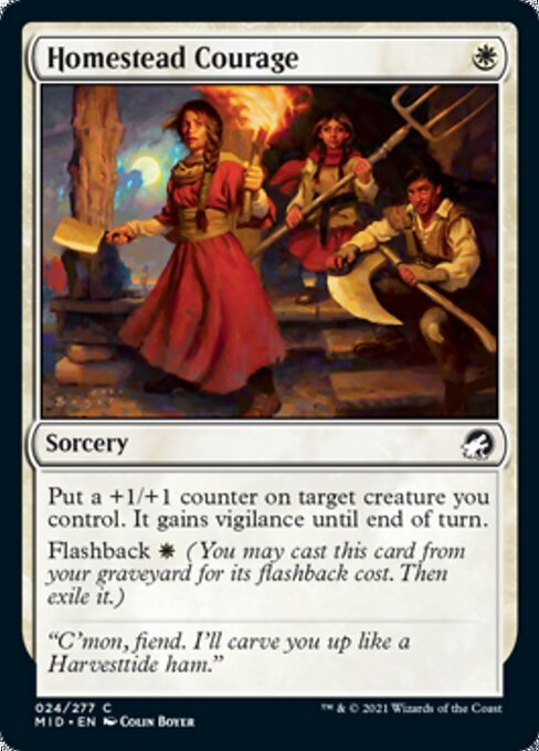 Homestead Courage (Innistrad: Midnight Hunt) Near Mint - Nick Nack's Full Frontal Attack