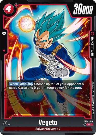 Vegeta FB04-019 (Ultra Limit) Near Mint