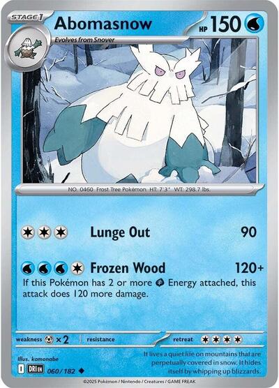 Abomasnow (SV10: Destined Rivals) Near Mint Reverse Holofoil - Nick Nack's Full Frontal Attack