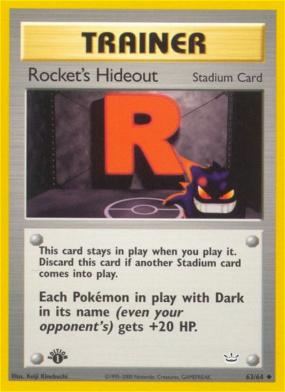 Rocket's Hideout (Neo Revelation) Light Play 1st Edition