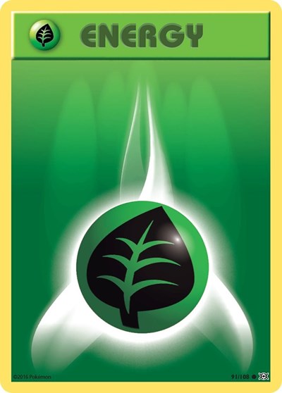 Grass Energy (XY - Evolutions) Medium Play Reverse Holofoil