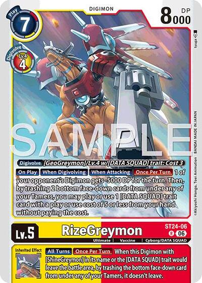 RizeGreymon (Starter Deck 24: Data Squad) Near Mint Foil - Nick Nack's Full Frontal Attack