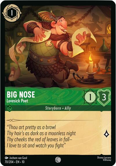 Big Nose - Lovesick Poet (Whispers in the Well) Near Mint - Nick Nack's Full Frontal Attack