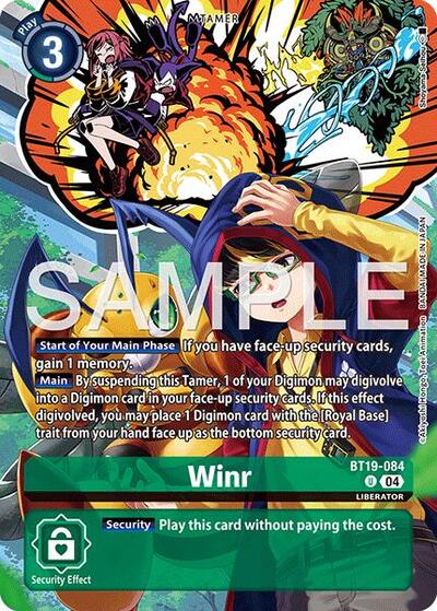 Winr (Digimon Liberator Debuggers Set) (Release Special Booster 2.0) Near Mint Foil - Nick Nack's Full Frontal Attack