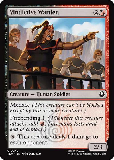 Vindictive Warden (Avatar: The Last Airbender) Near Mint - Nick Nack's Full Frontal Attack