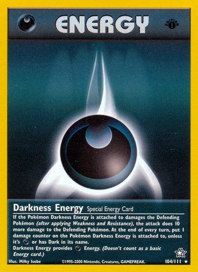 Darkness Energy (Neo Genesis) Light Play 1st Edition