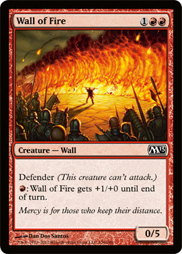 Wall of Fire (Magic 2013 Core Set) Light Play