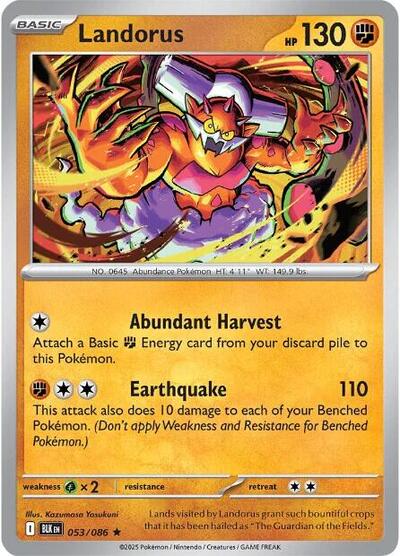 Landorus (SV: Black Bolt) Near Mint Reverse Holofoil - Nick Nack's Full Frontal Attack