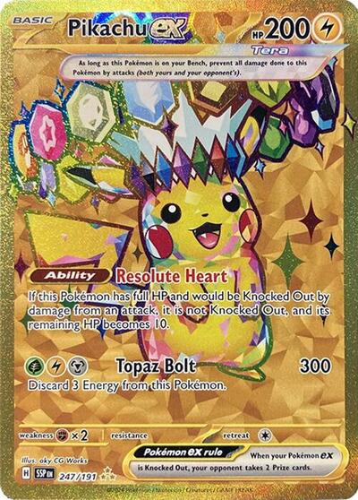 Pikachu ex - 247 (SV08: Surging Sparks) Near Mint Holofoil