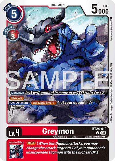 Greymon (Time Stranger) Near Mint - Nick Nack's Full Frontal Attack