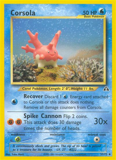 Corsola (Neo Discovery) Light Play 1st Edition
