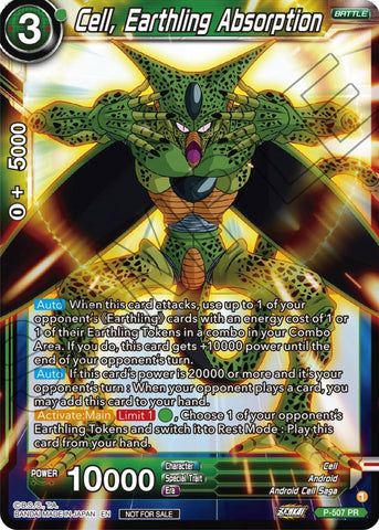 Cell, Earthling Absorption (Zenkai Series Tournament Pack Vol.4) (P-507) [Tournament Promotion Cards]
