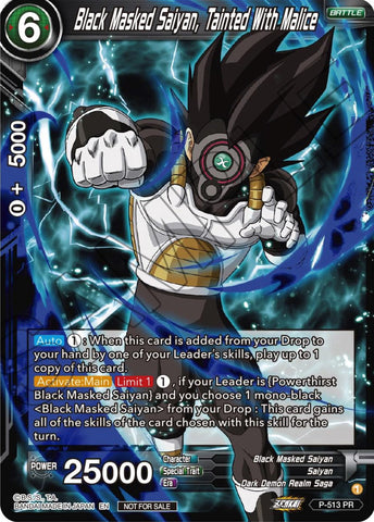 Black Masked Saiyan, Tainted With Malice (Zenkai Series Tournament Pack Vol.4) (P-513) [Tournament Promotion Cards]