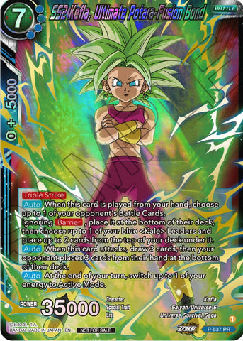 SS2 Kefla, Ultimate Potara-Fusion Bond (Championship Selection Pack 2023 Vol.2) (Gold-Stamped Shatterfoil) (P-537) [Tournament Promotion Cards]