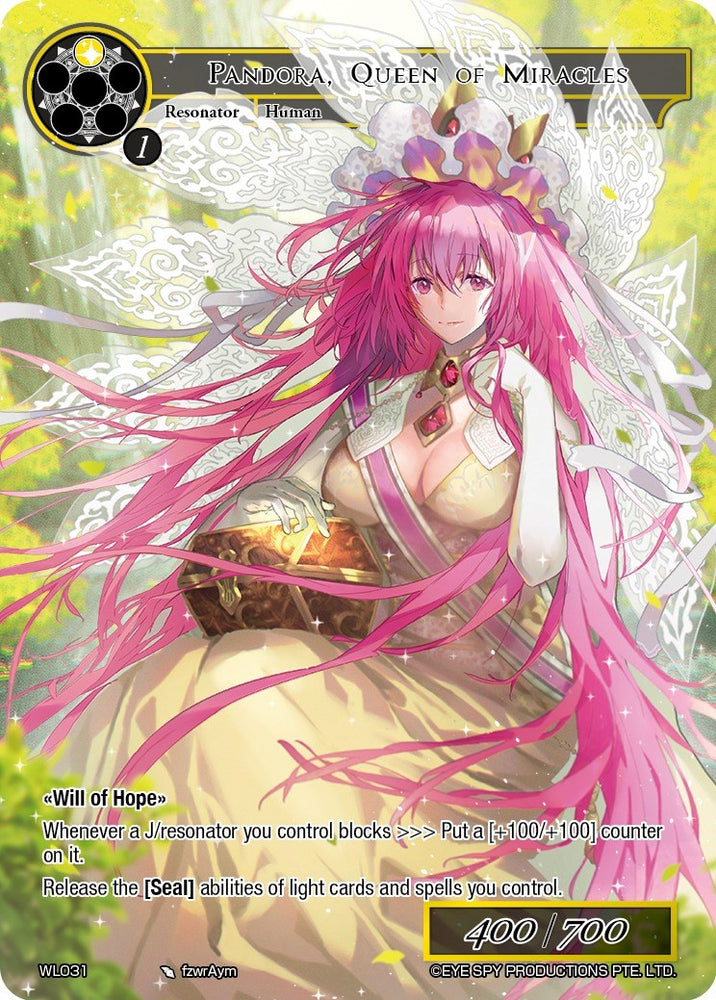 Pandora, Queen of Miracles (WL031) [Promo Cards]