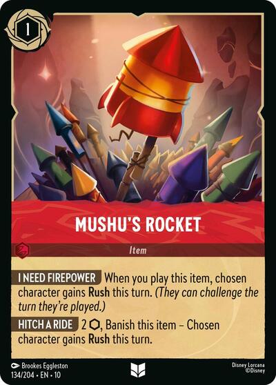 Mushu's Rocket (Whispers in the Well) Near Mint - Nick Nack's Full Frontal Attack