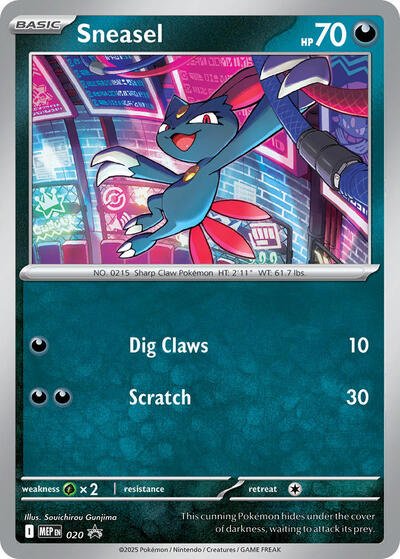 Sneasel (Cosmos Holo) (ME: Mega Evolution Promo) Near Mint Holofoil - Nick Nack's Full Frontal Attack
