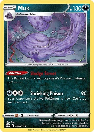 Muk (SWSH09: Brilliant Stars) Near Mint - Nick Nack's Full Frontal Attack